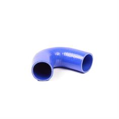 Blauer Silikon Kühlerschlauch als 90° Bogen mit einem Innendurchmesser von  25 mm und einer Wandstärke von 4 mm. Schnenkellänge ca. 152 mm.